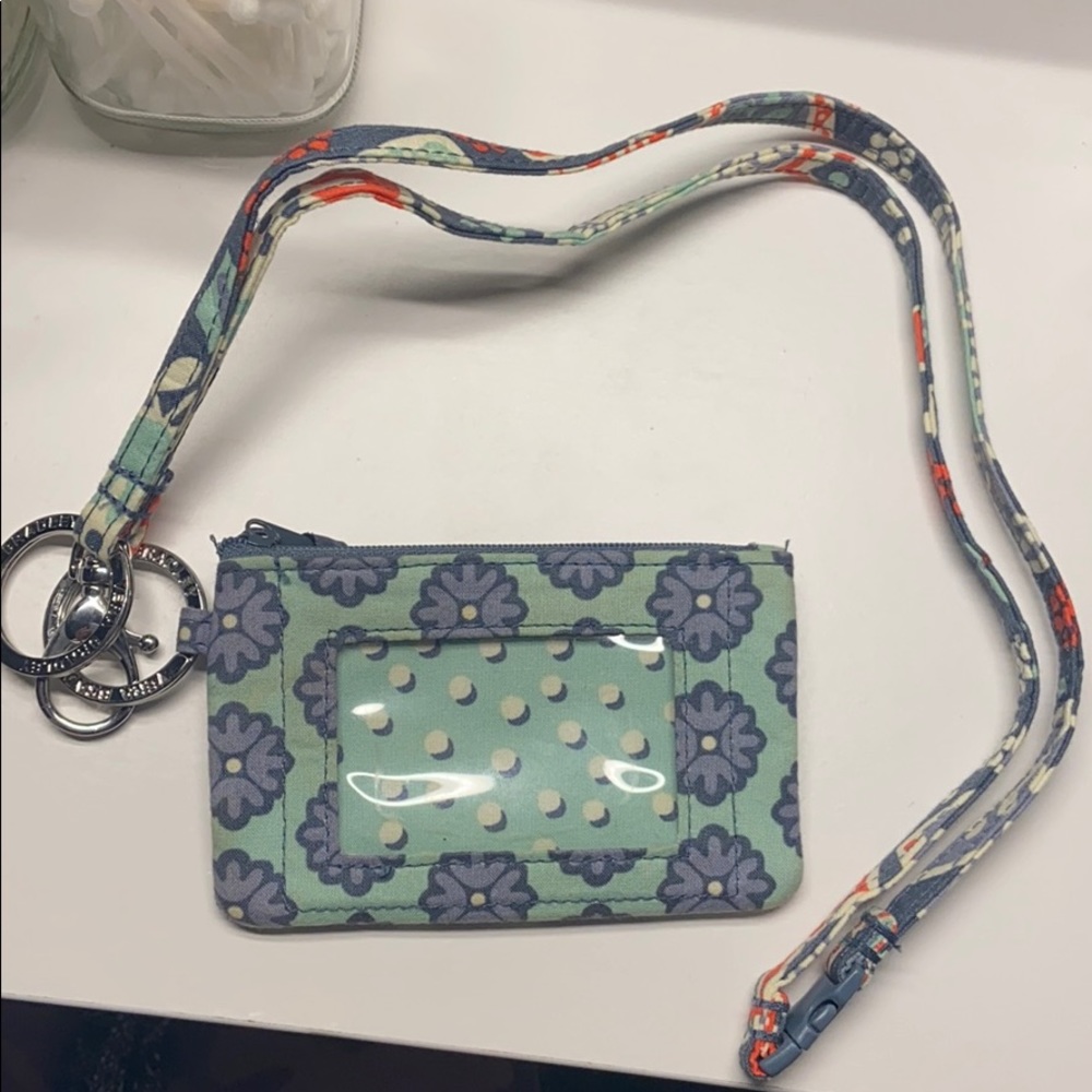 vera bradley card holder and lanyard
